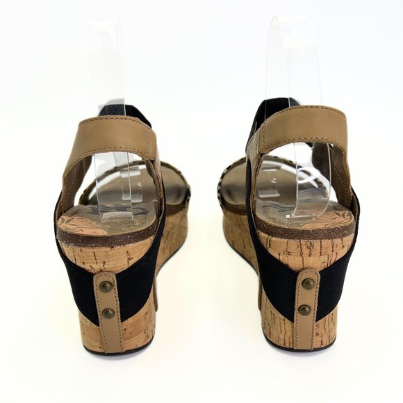 OTBT Bushnell Desert Leopard Wedge Platform Cork Sandals Size 10M NWOB - Picture 7 of 15